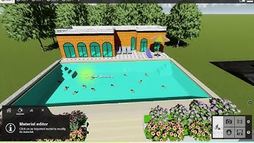 Lumion Render modern swimming pool -sketchup model