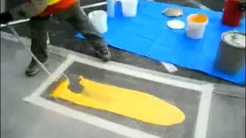 Liquid Plastic Detectable Warning Installation by Vanguard ADA Systems
