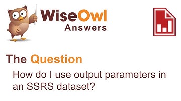 Wise Owl Answers - How do I use output parameters in an SSRS dataset?