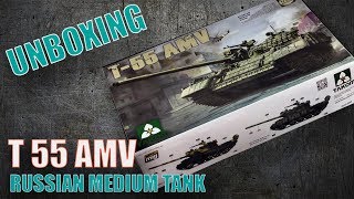 Unboxing Takom T 55 AMV 1/35