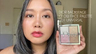 Happy New Year 2024! Let’s swatch and try on the DIOR BACKSTAGE GLOW FACE PALETTE in 001 UNIVERSAL