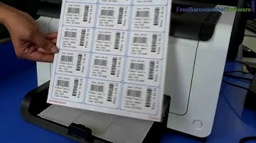 Print created barcode label using laser printer