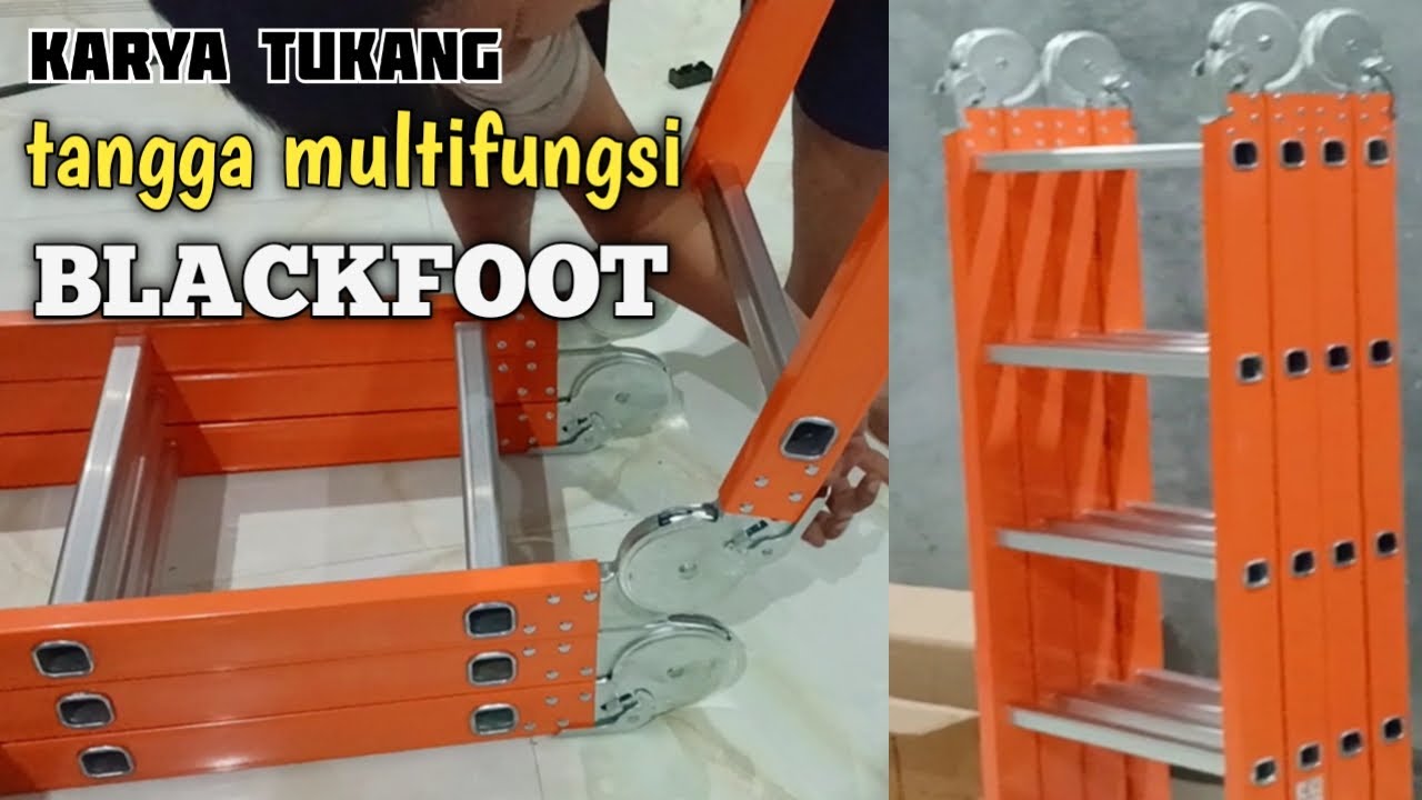 TANGGA LIPAT MULTIFUNGSI BLACKFOOT 4×5 BISA TAHAN BEBAN 150 KG KUAT DAN KOKOH