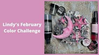 Lindy&#39;s February Color Challenge - Stars theme with gears and  cottages