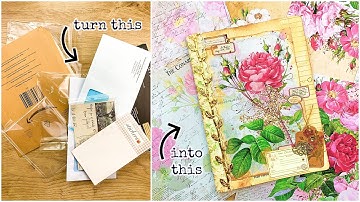 FROM TRASH TO TREASURE: Ephemera Folio from Amazon Packaging! Turning Junk Into Something Beautiful!