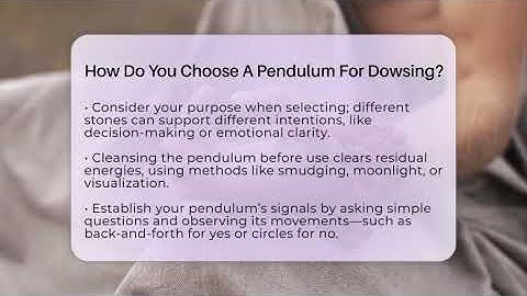 How Do You Choose A Pendulum For Dowsing? - Spiritual Universe Unlocked