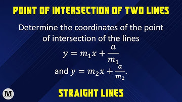 12 | Straight Lines (Co-ordinate Geometry) | Point of Intersection of Two Lines