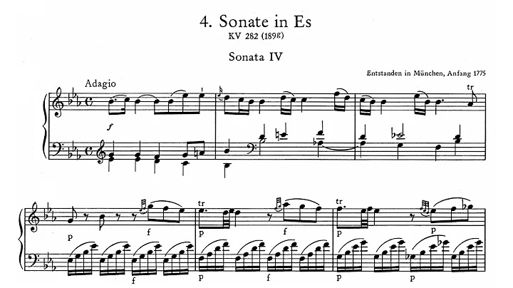 Mozart: Piano Sonata No. 4 in E flat major KV 282 - Christoph Eschenbach, 1970 - DG 2561 073