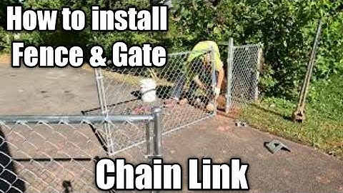 How to build a chain link fence professionally with swing gate #chainlink #chainlinkfence #fence
