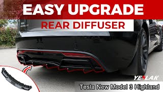 A Simple Way to Change Your 2024+ Model  3 Higland Rear Diffuser in Cool Looking! #Model3ludicrous