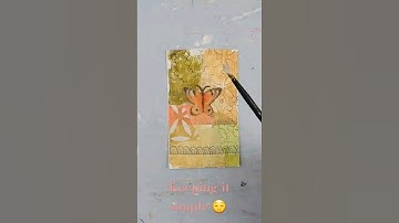 How to create simple mixed media on index card. #shorts #mixedmediaart #painting #art