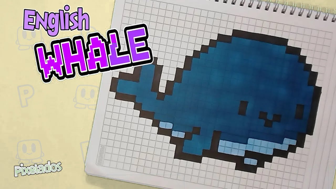 🐋 HOW TO DRAW A WHALE 🎨 Step by Step PIXEL ART - PIXELADOS - YouTube