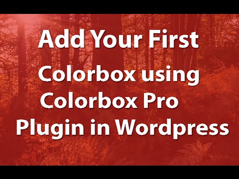 Color Box Plugin Add Your First Color Box using colorbox Pro plugin in wordpress - YouTube