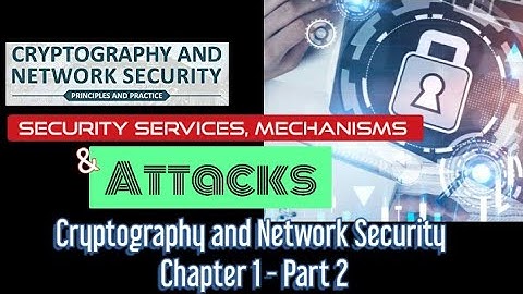 Cryptography  and Network Security Unit - 1 | Part 2 | Service, Mechanism and attacks | Tamil