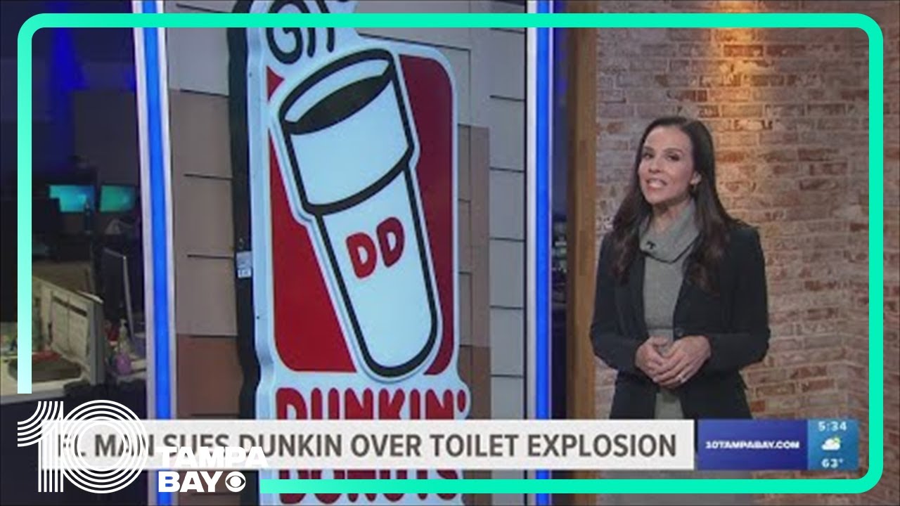 Read more about the article Exploding toilet at a Dunkin’ store in Florida left a customer filthy and injured lawsuit claims – 10 Tampa Bay