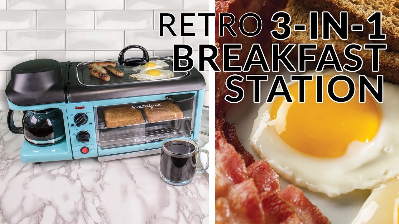 CLBS3AQ  Nostalgia Classic Retro 3-in-1 Breakfast Station 