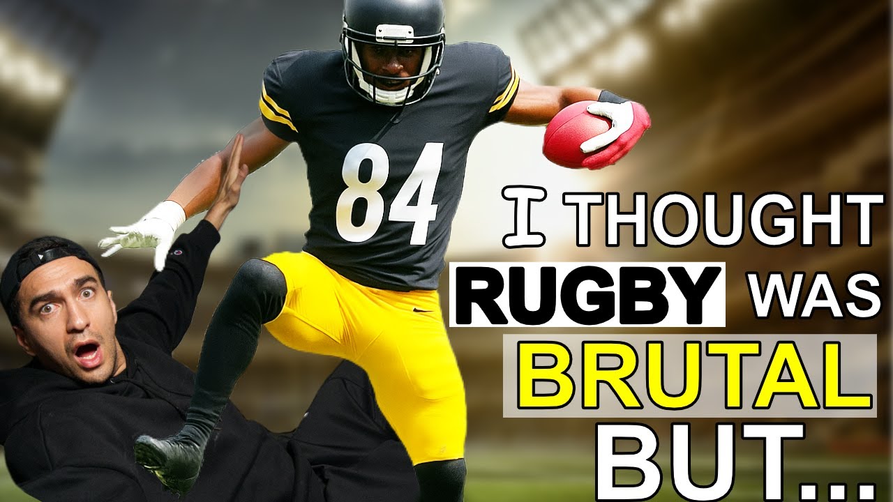 Регби не круче американского футбола (новозеландец реагирует на самые сильные удары)