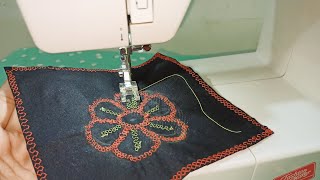 How to use open toe embroidery foot with singer decorative stitch