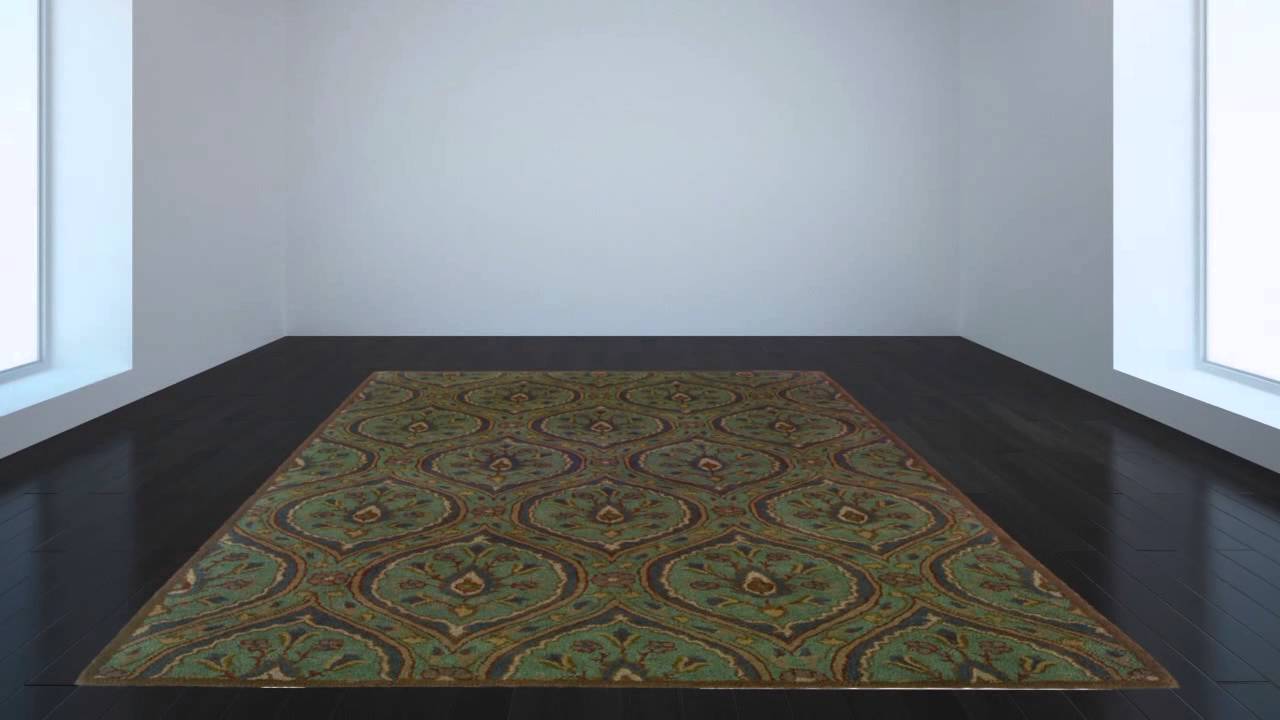 Traditional Blue Ivory Wool Oriental Hand Tufted Area Rug - POSH RUG