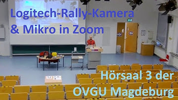 Hybridlehre mit fest eingebauter Hörsaalkamera/Funkmikrofon im Hörsaal 3 in G50 der OVGU Magdeburg