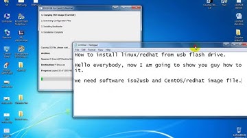 How to install linux/redhat from usb flash drive