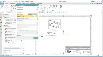 How to create an auxiliary view in drafting (view according to arrow) in Siemens NX