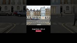 Google street to CAD to AI rendering. #aiarchitecture #googleearth