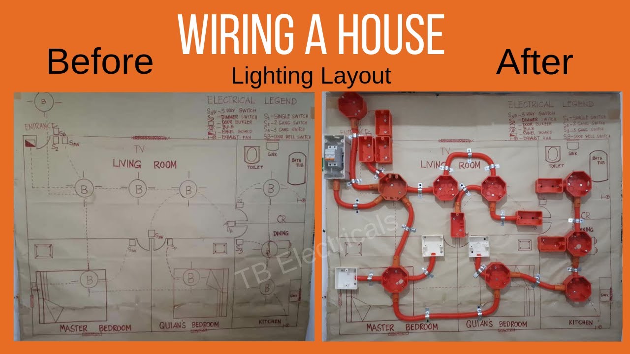 Electrical Tutorial: Wiring a House: Lighting Layout #Part1 TB