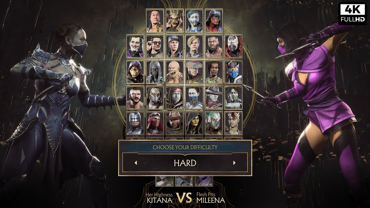 MORTAL KOMBAT 11 Kitana Vs Mileena Gameplay Hard Difficulty [4K 60FPS ...