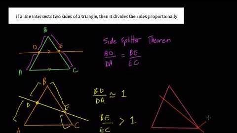 Line Intersecting Triangle Sides