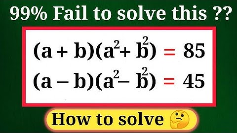 A beautiful math Olympiad algebra simplification | How to solve for a,b = .? 