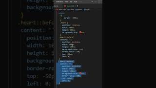 How to make a Heart in CSS ❤ #shorts