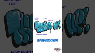 Breakdown of a throw up! #graffitibible #graffiti #graffitiletters