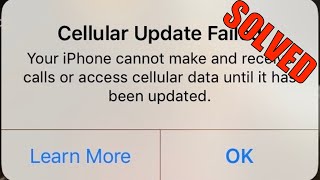 Cellular Data Update Failed On iPhone Fix