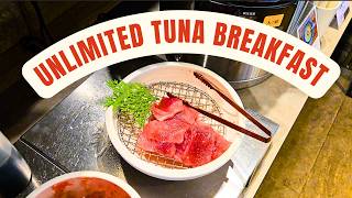 ALL-YOU-CAN-EAT TUNA Breakfast Buffet at DOTONBORI OSAKA! | Vessel Inn NAMBA Hotel Review 🇯🇵 screenshot 5