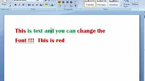 How to change font color in Word 2007