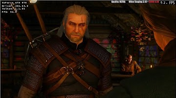 Wine Staging 3.18 + DXVK 0.90 - Witcher 3 - Hairworks tests -  near ULTRA Quality - Linux 720p