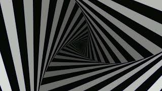 Infinite Black & White Triangle Spiral • 4K Seamless Loop