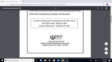 IGNOU BSW assignment