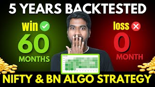 🚀 No Loss in 60 Months! Nifty & Bank Nifty Algo Strategy | 5-Year Backtested 📈