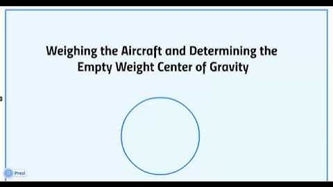 Chapter 3 - Weighing the Aircraft and Determining the Empty-Weight Center of Gravity (part 1/7)