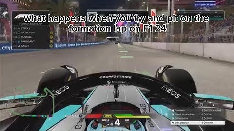 What happens when you try to pit on the formation lap on F1 24