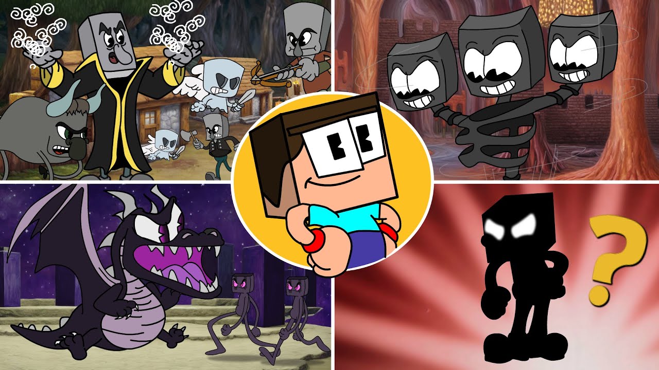 CUPHEAD против МАЙНКРАФТ БОССОВ (БОСС БАТЛ АНИМАЦИЯ)