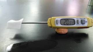 This short video is a demonstration of evaporative cooling.