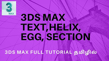 3dsmax spline basic tutorial || Tamil || Smt || part -3