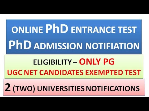 phd entrance online test