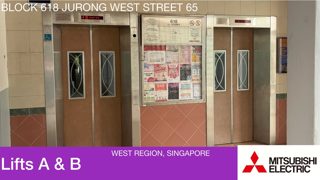 HDB Block 618 Jurong West || Mitsubishi Elevator - YouTube