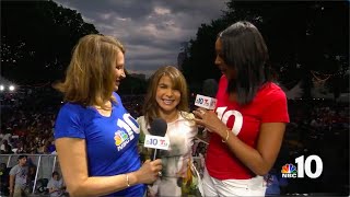 Paula Abdul introduces Boyz II Men at Philly's 4th of July Celebration