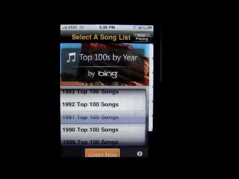 iphone app top 100 songs by year