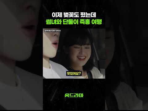이제 벚꽃도 폈는데 썸녀와 단둘이 즉흥 여행?